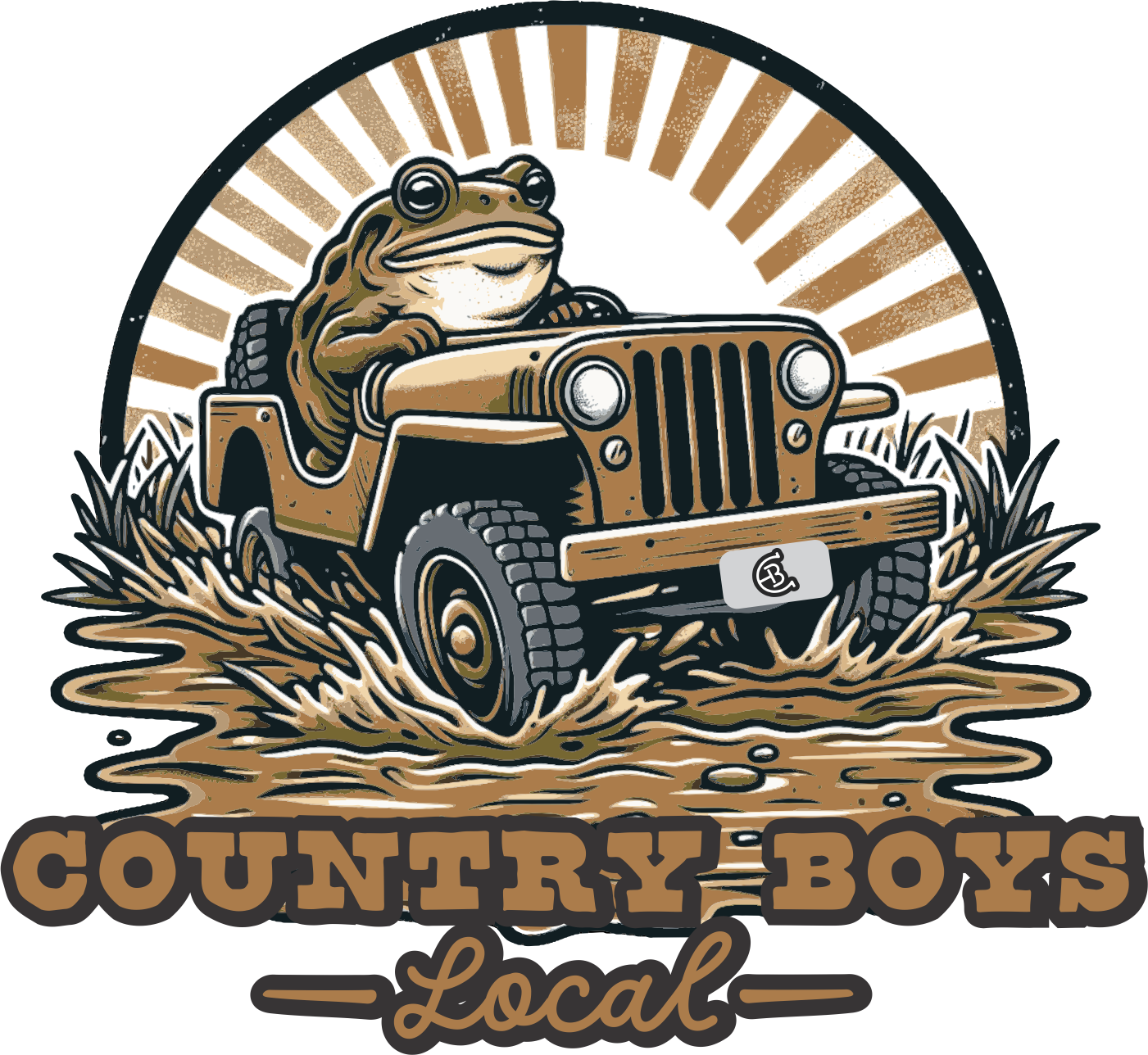 "Rebel of the Rolling Hills front print design - country graphic tee for off-road enthusiasts by Country Boys Local"